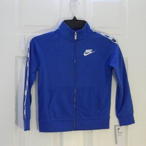 Nike Boys Full Zip Lightweight Jacket Royal Blue Size 7 NWT JACKET ONLY